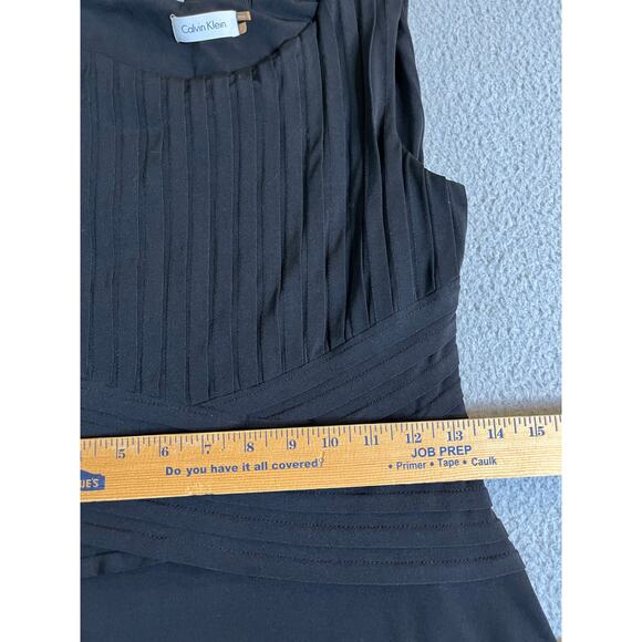 Calvin Klein Mini Dress 8 Medium Fit Flare Sleeveless Career Classic Modern Chic - Picture 10 of 14